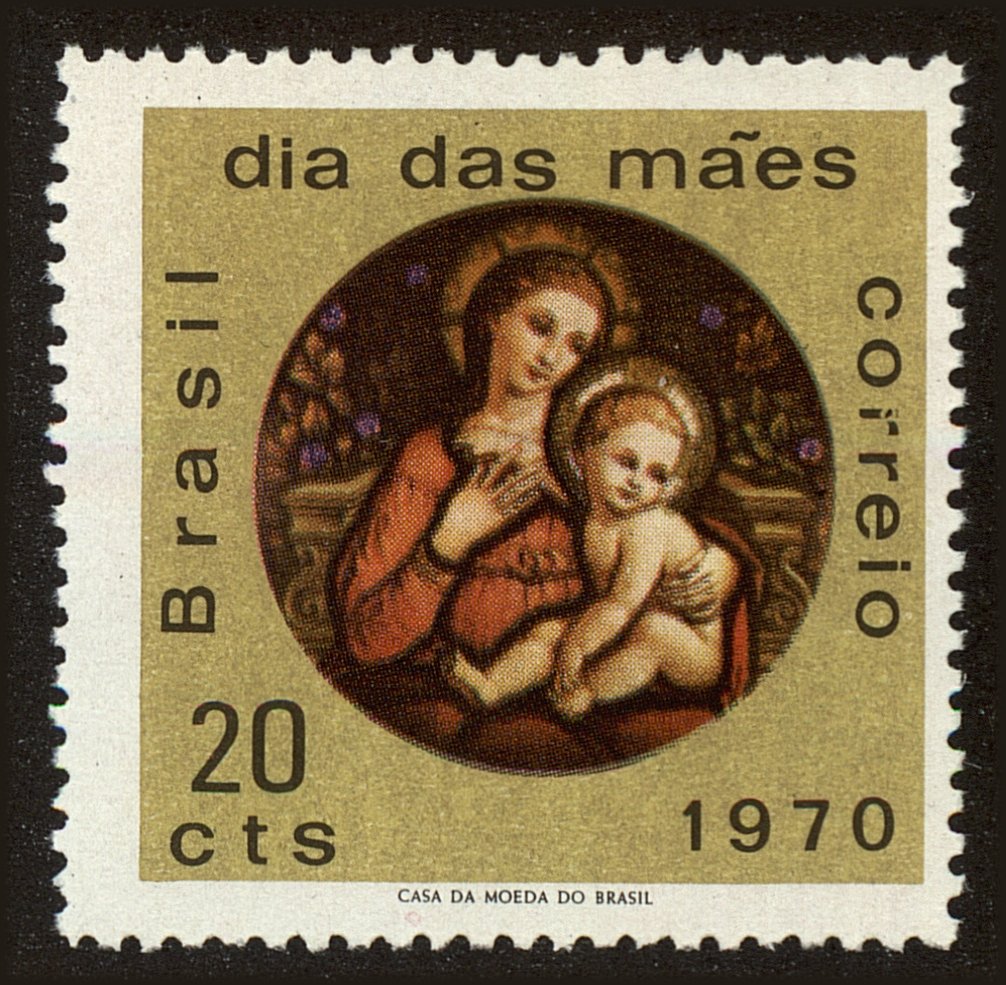 Front view of Brazil 1163 collectors stamp