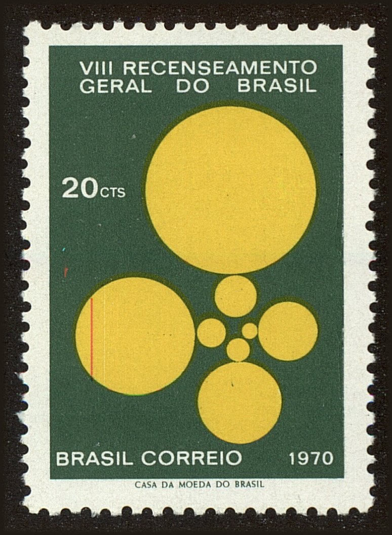 Front view of Brazil 1165 collectors stamp