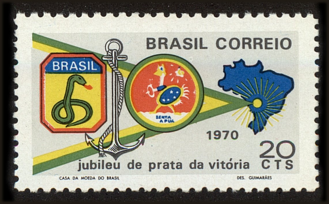 Front view of Brazil 1172 collectors stamp