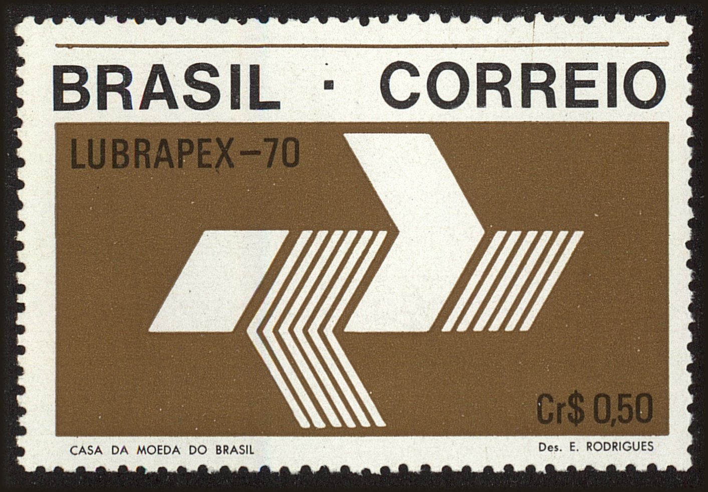 Front view of Brazil 1177 collectors stamp