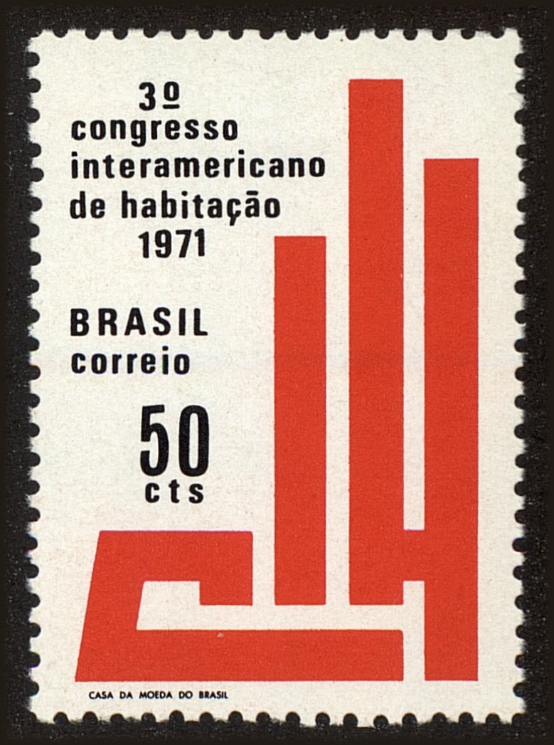 Front view of Brazil 1183 collectors stamp