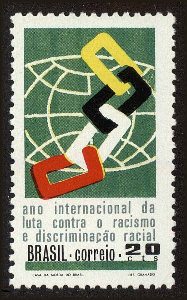 Front view of Brazil 1184 collectors stamp