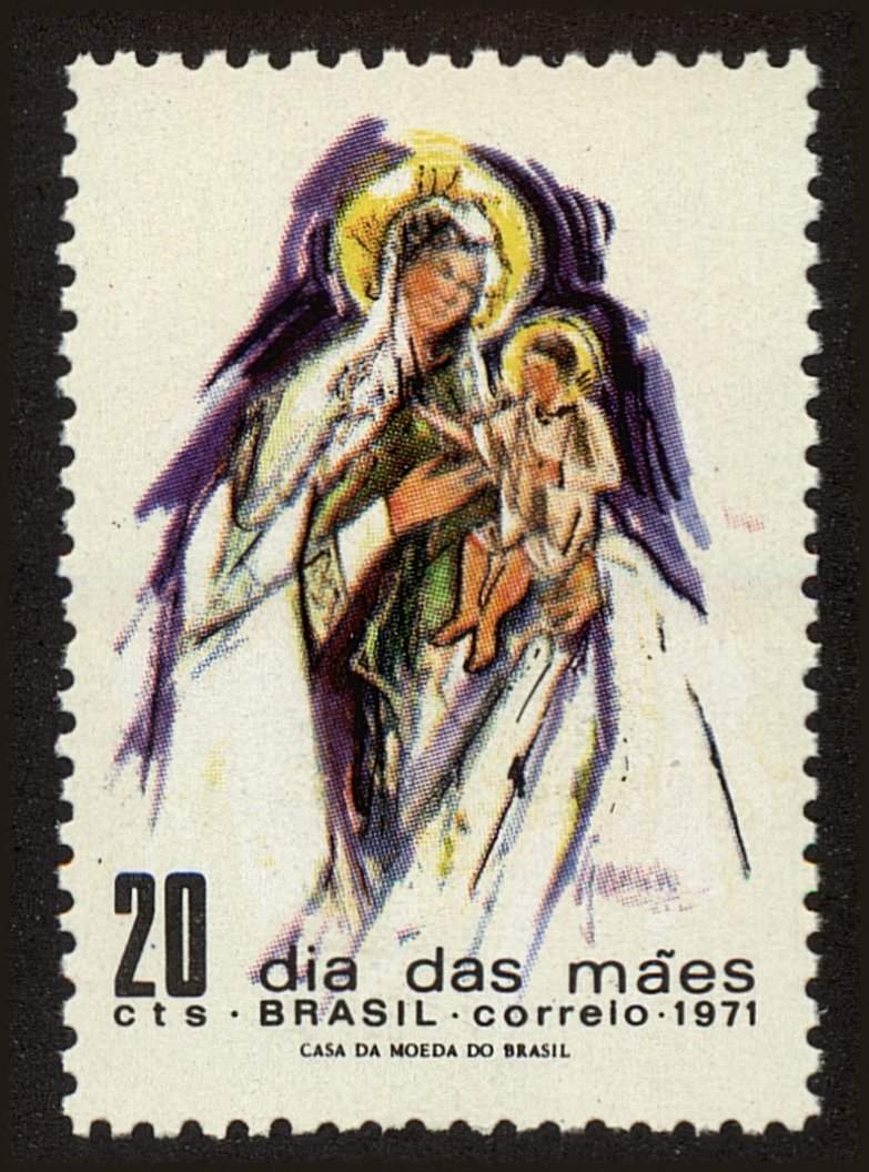 Front view of Brazil 1187 collectors stamp