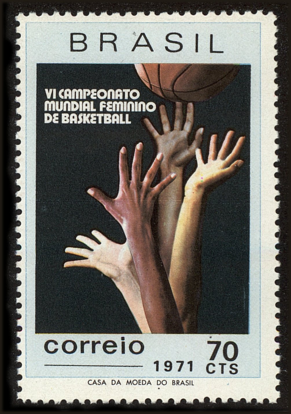 Front view of Brazil 1188 collectors stamp