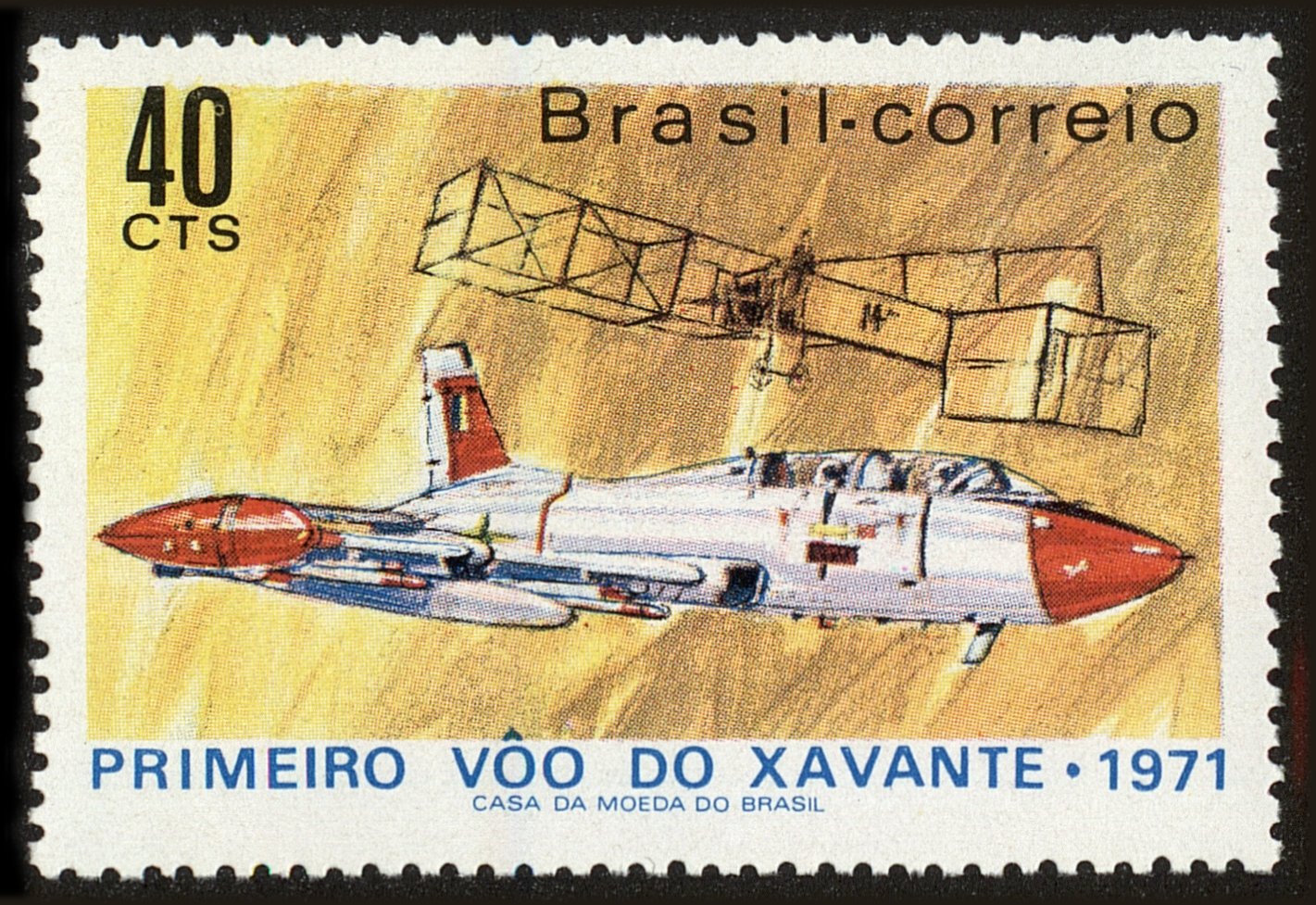 Front view of Brazil 1195 collectors stamp