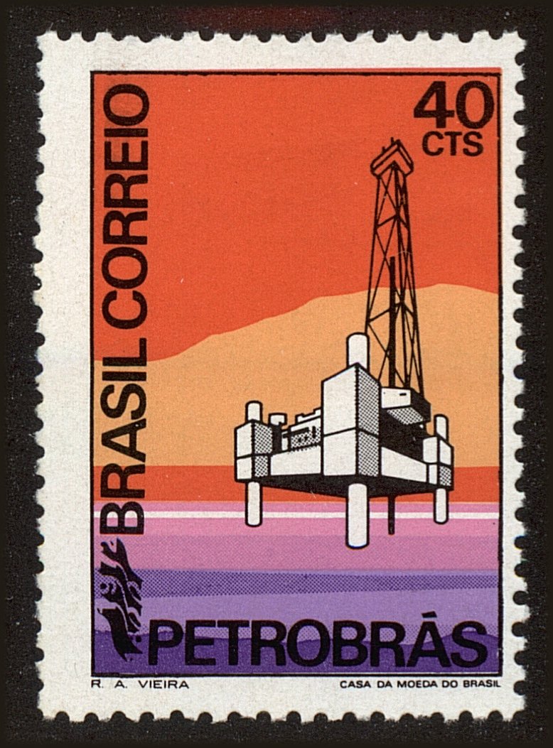 Front view of Brazil 1219 collectors stamp