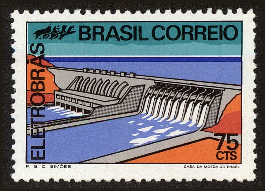 Front view of Brazil 1220 collectors stamp