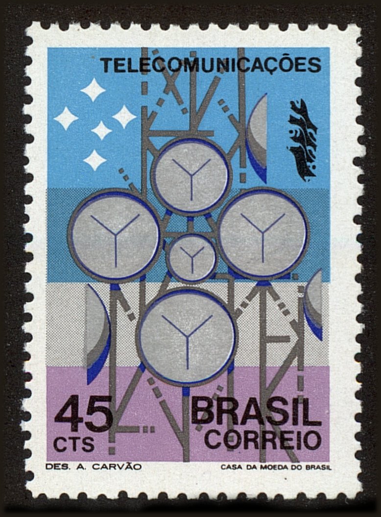 Front view of Brazil 1224 collectors stamp