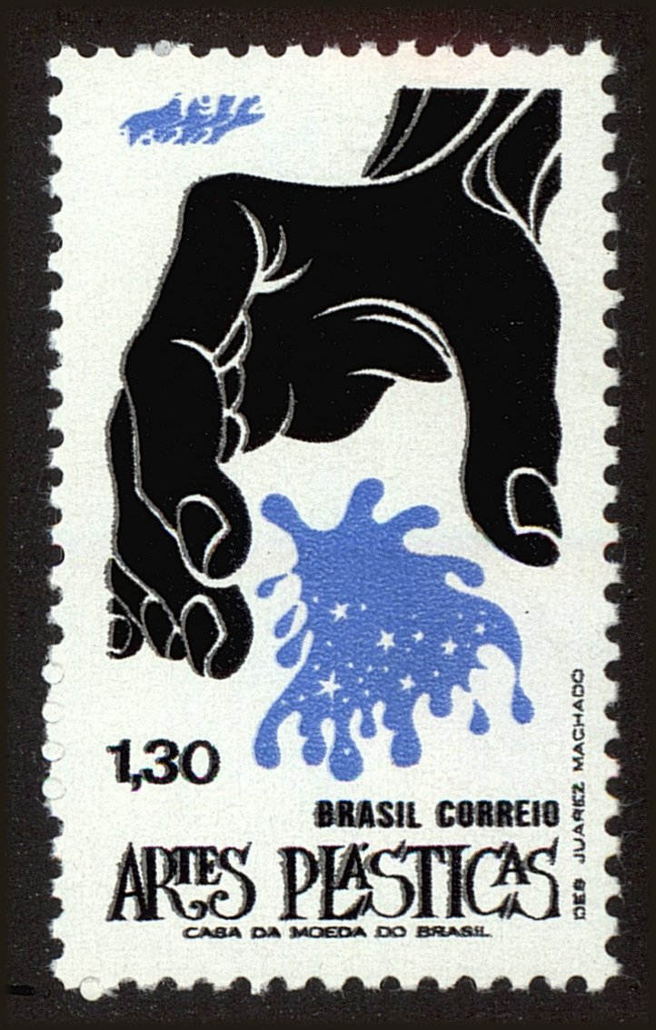 Front view of Brazil 1232 collectors stamp