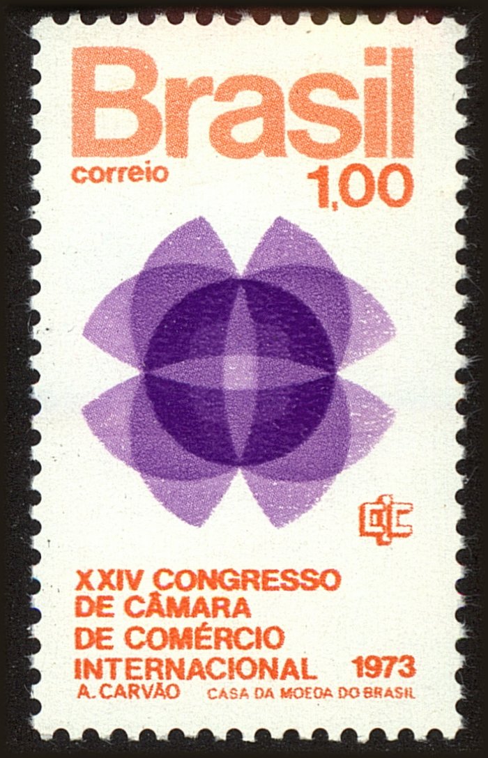 Front view of Brazil 1283 collectors stamp