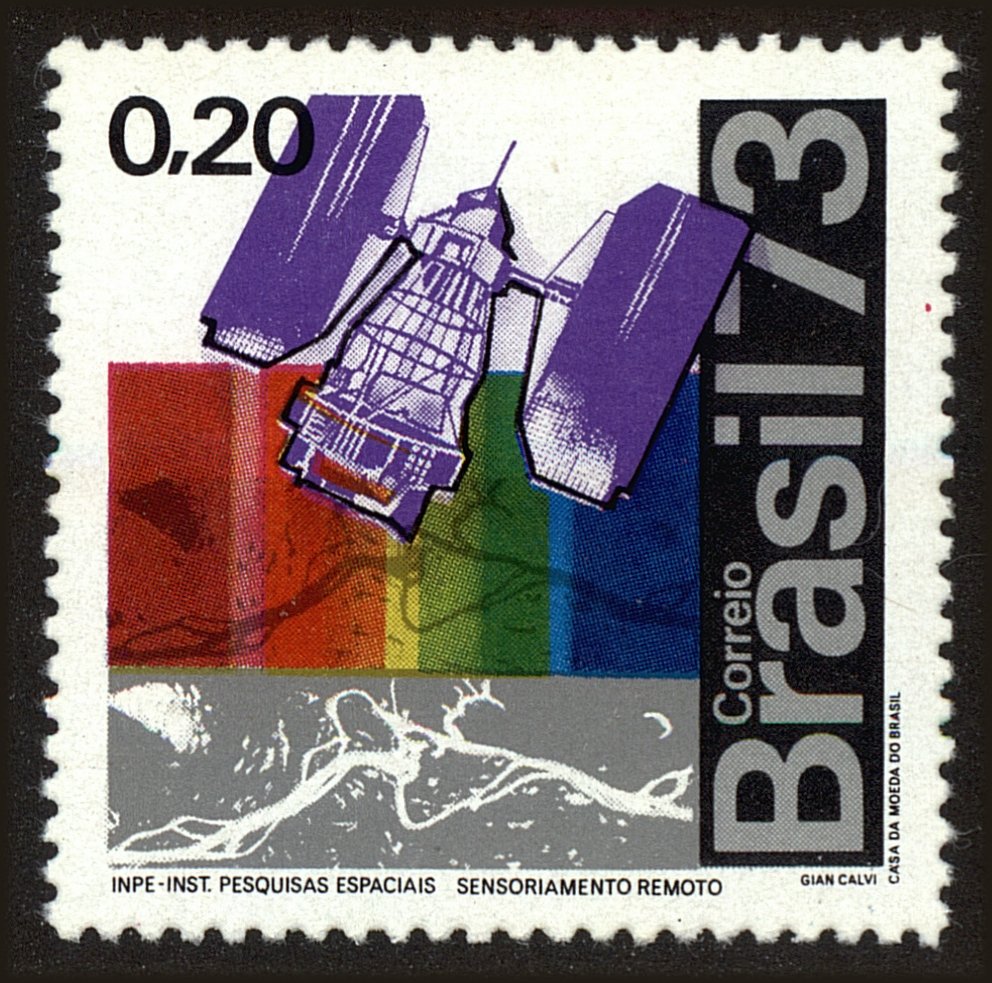 Front view of Brazil 1292 collectors stamp