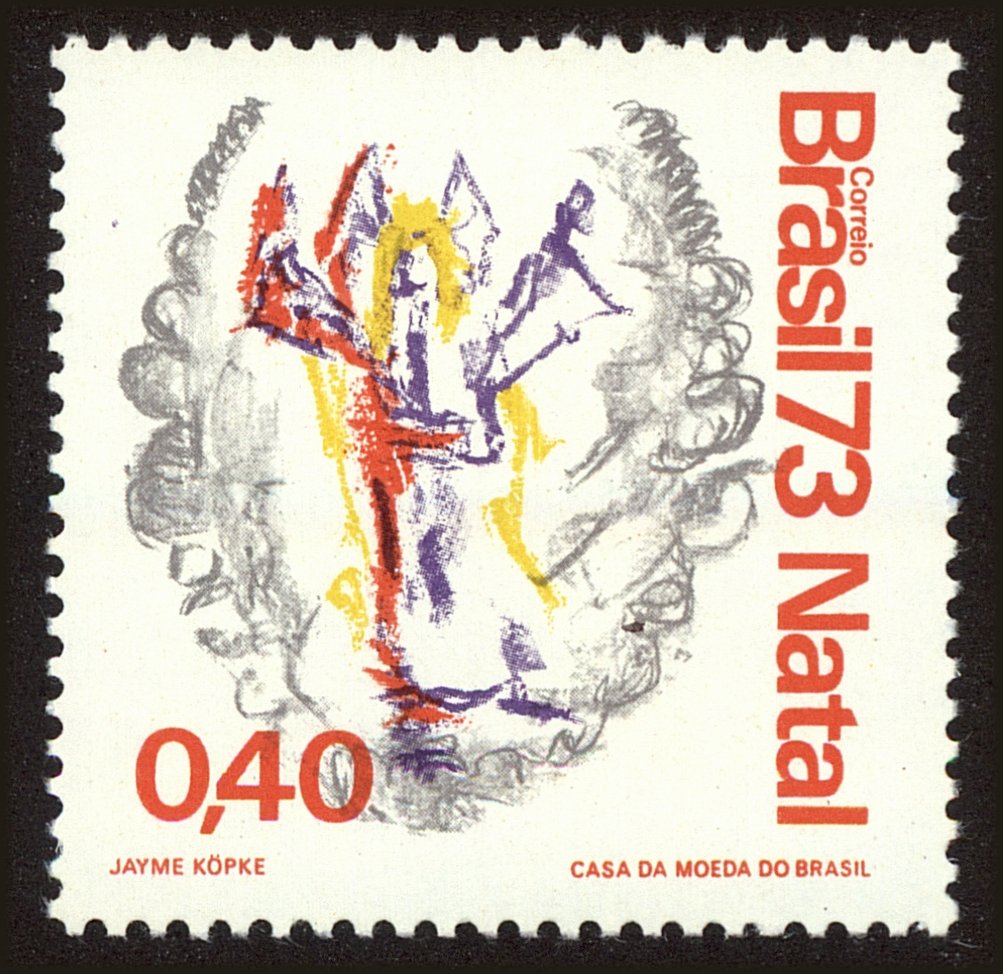 Front view of Brazil 1321 collectors stamp