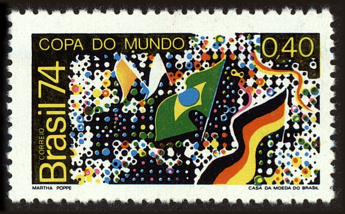 Front view of Brazil 1356 collectors stamp