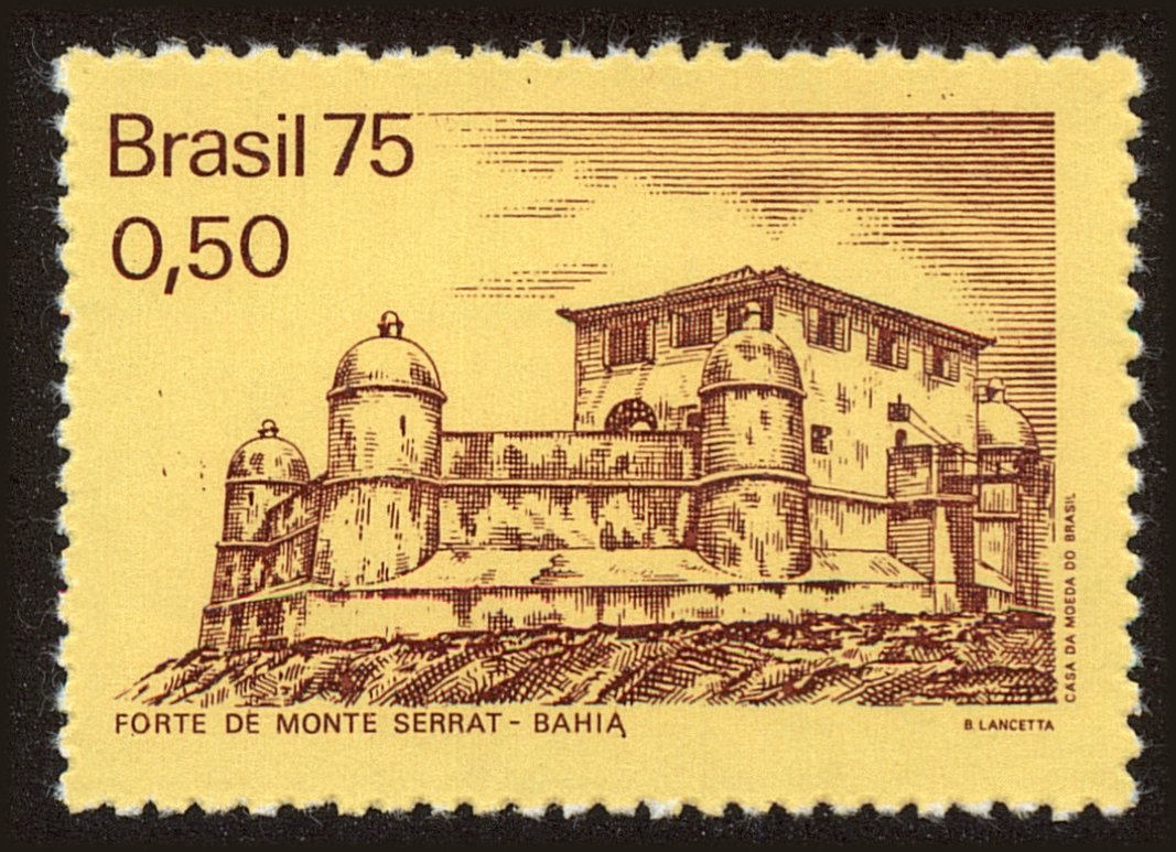 Front view of Brazil 1380 collectors stamp