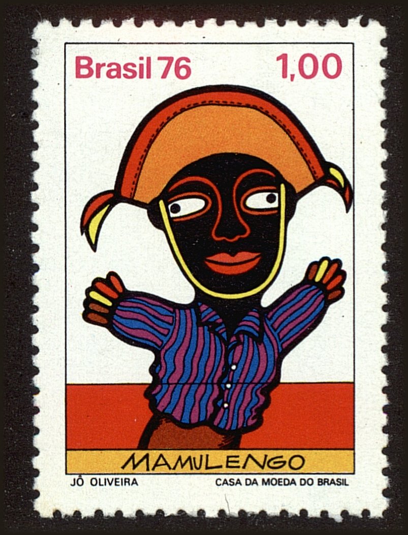 Front view of Brazil 1469 collectors stamp