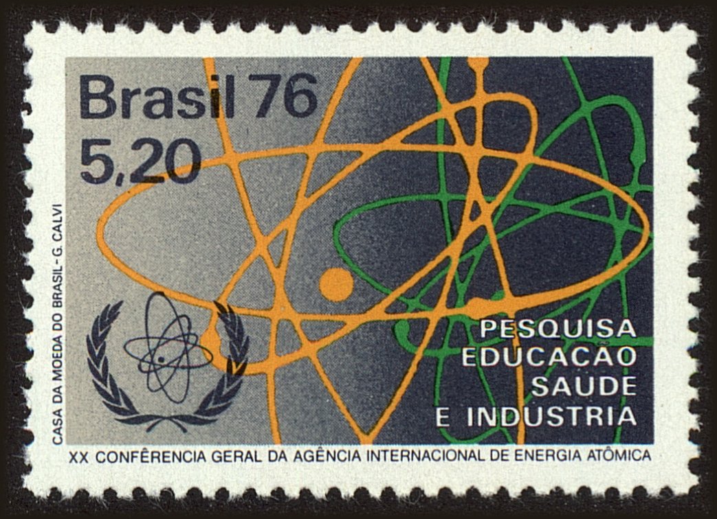 Front view of Brazil 1475 collectors stamp