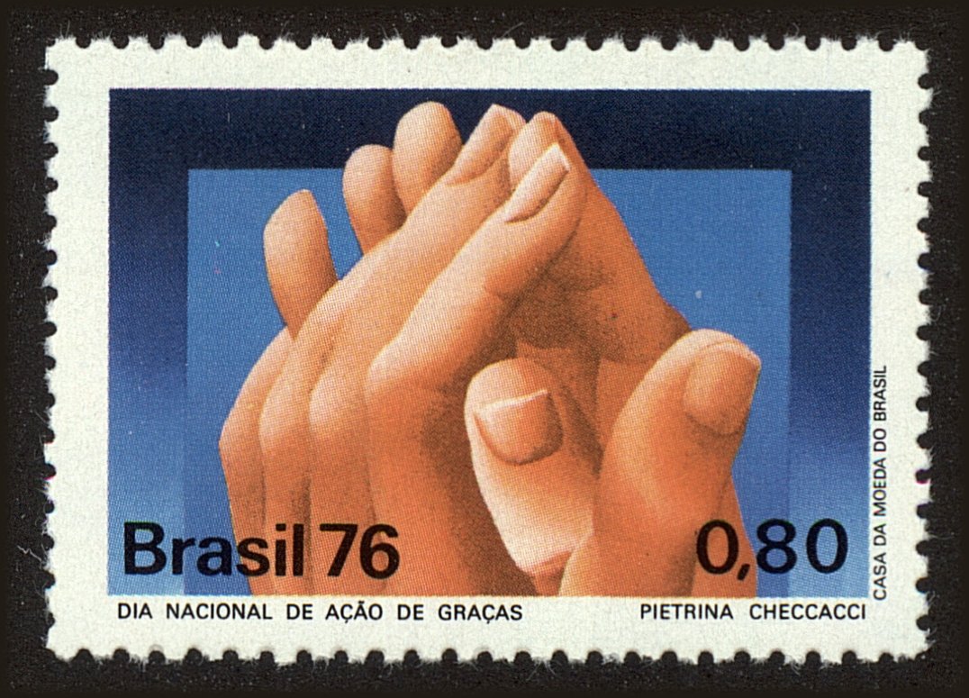Front view of Brazil 1489 collectors stamp