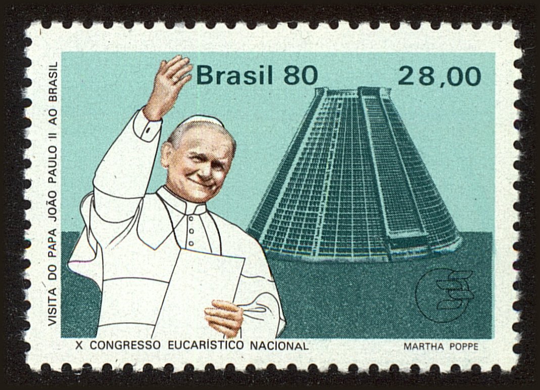 Front view of Brazil 1698 collectors stamp