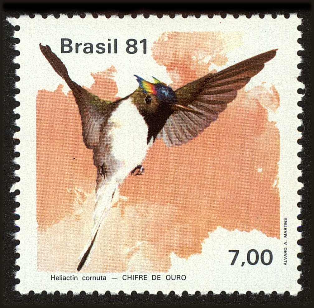 Front view of Brazil 1742 collectors stamp