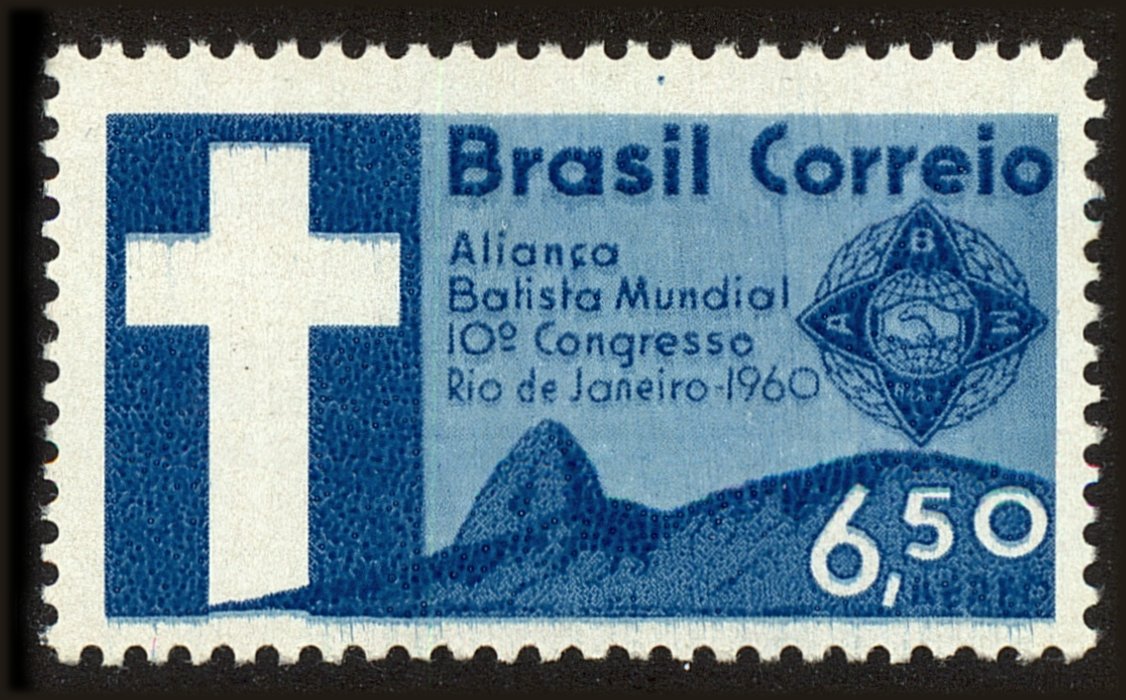 Front view of Brazil C100 collectors stamp