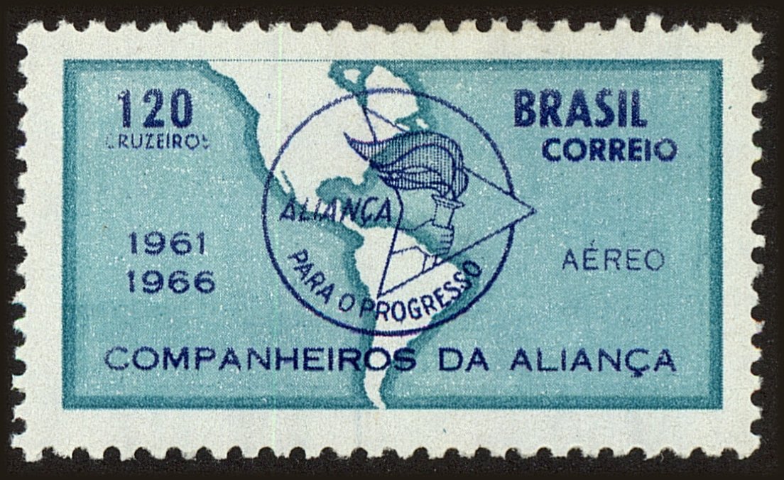 Front view of Brazil C108 collectors stamp