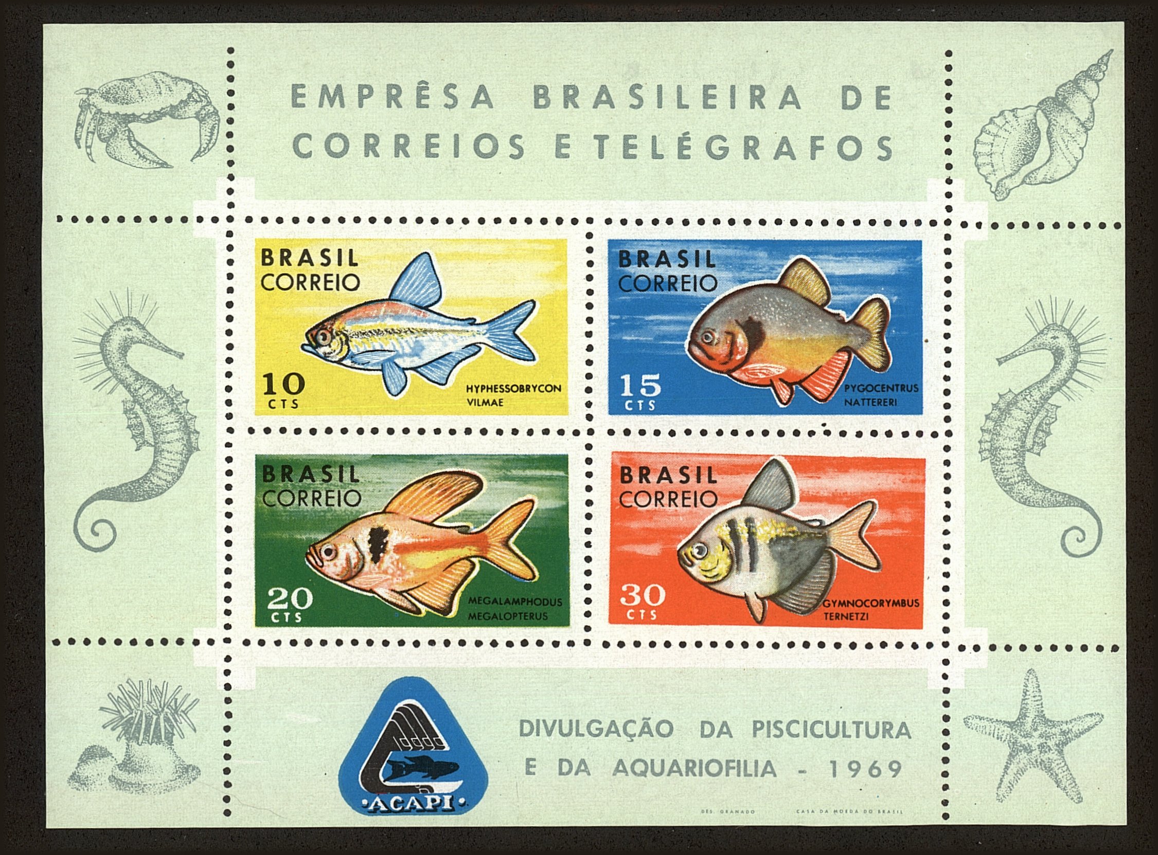 Front view of Brazil 1130 collectors stamp