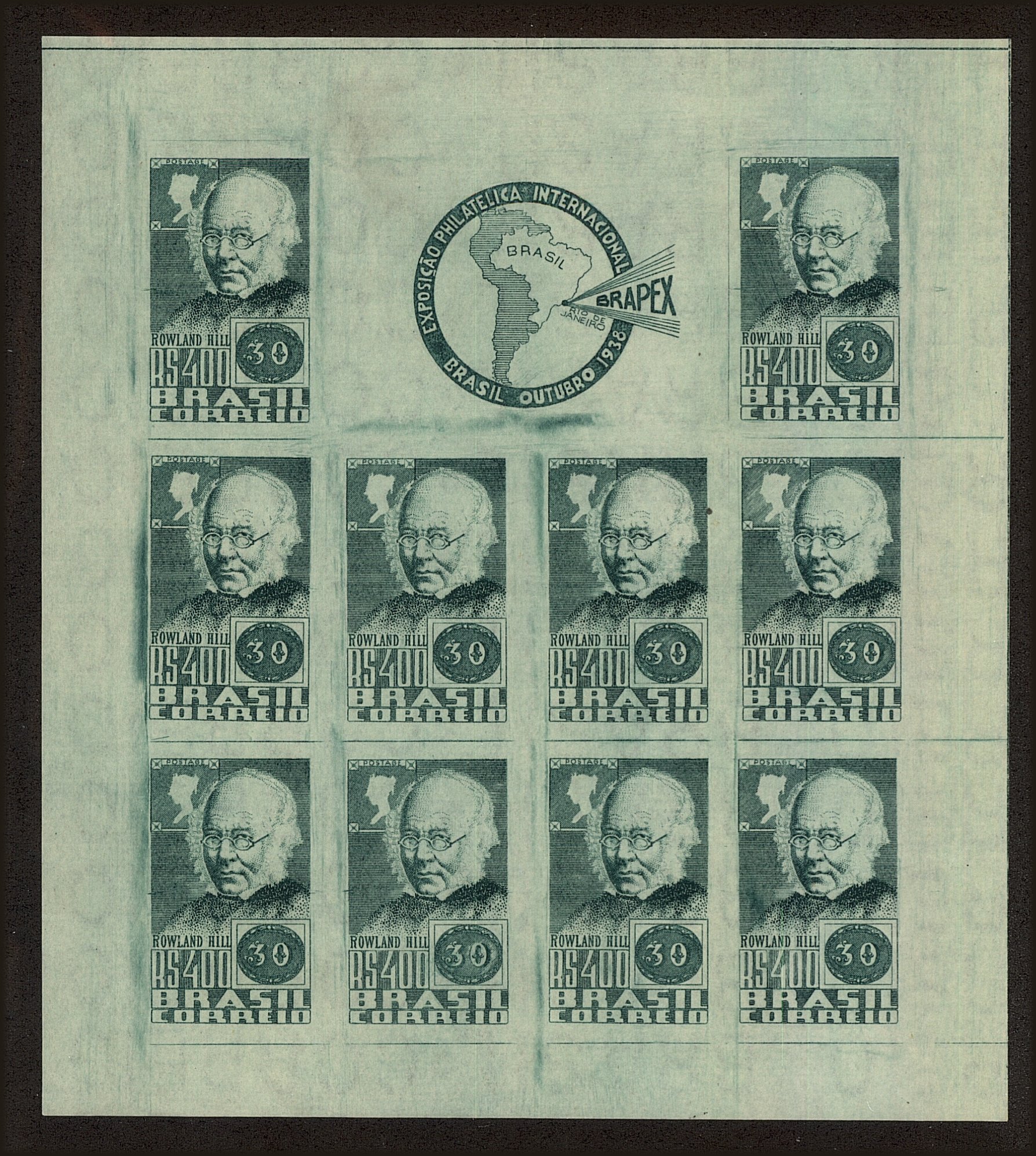 Front view of Brazil 465 collectors stamp