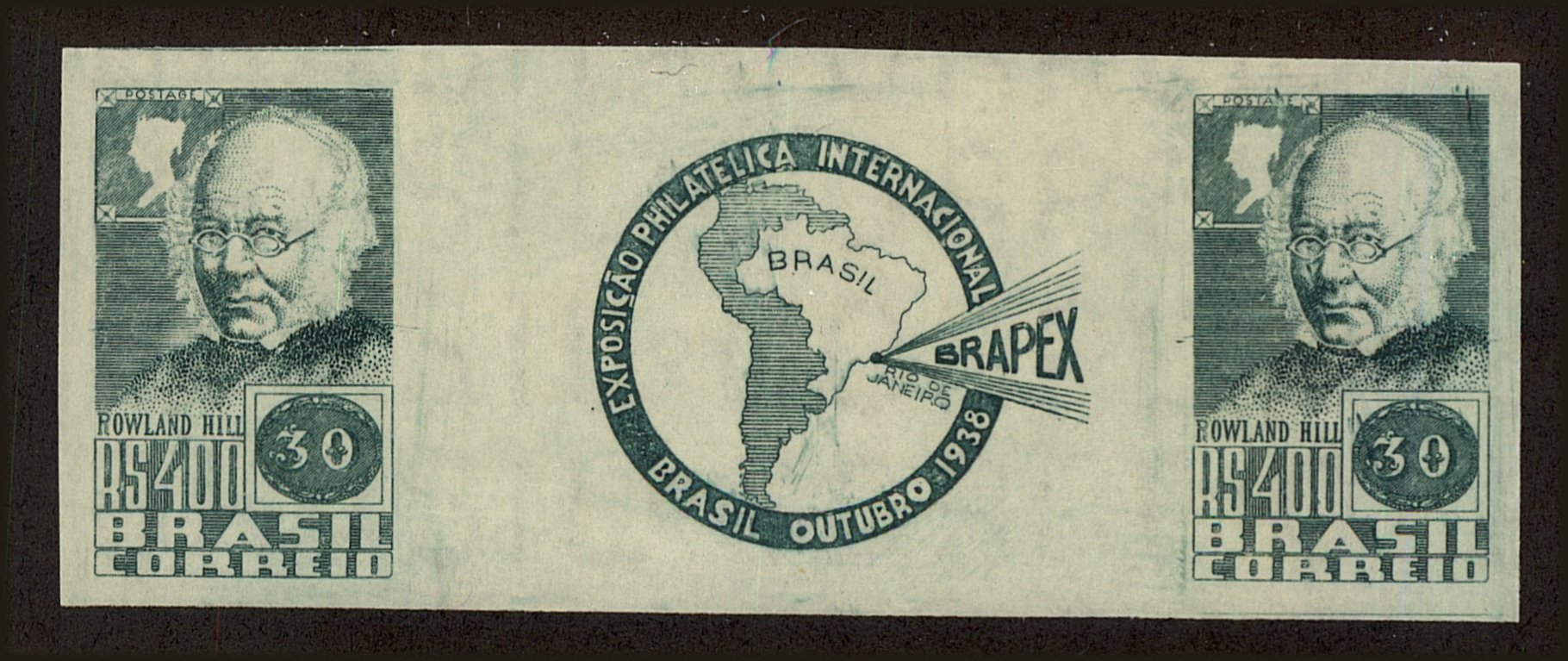 Front view of Brazil 465a collectors stamp