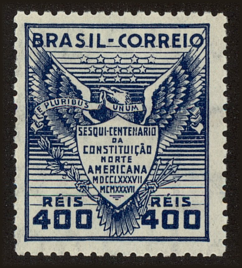 Front view of Brazil 451 collectors stamp