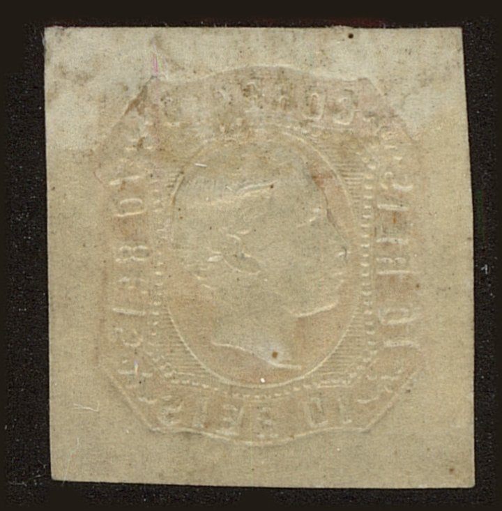 Back view of Portugal Scott #13 stamp