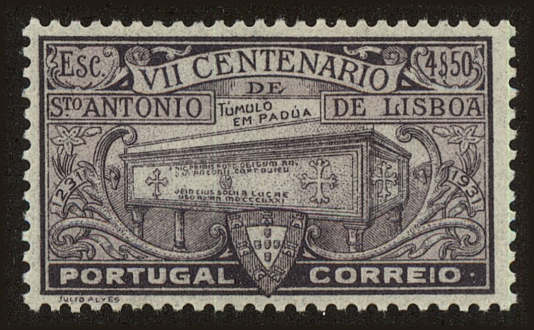 Front view of Portugal 533 collectors stamp