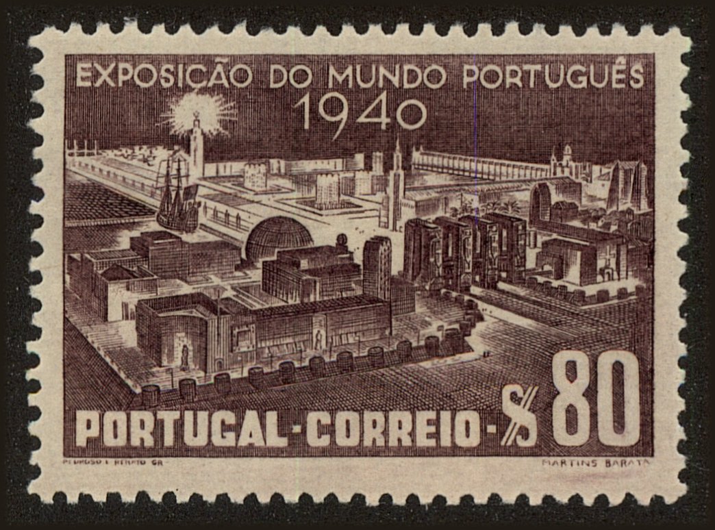 Front view of Portugal 592 collectors stamp