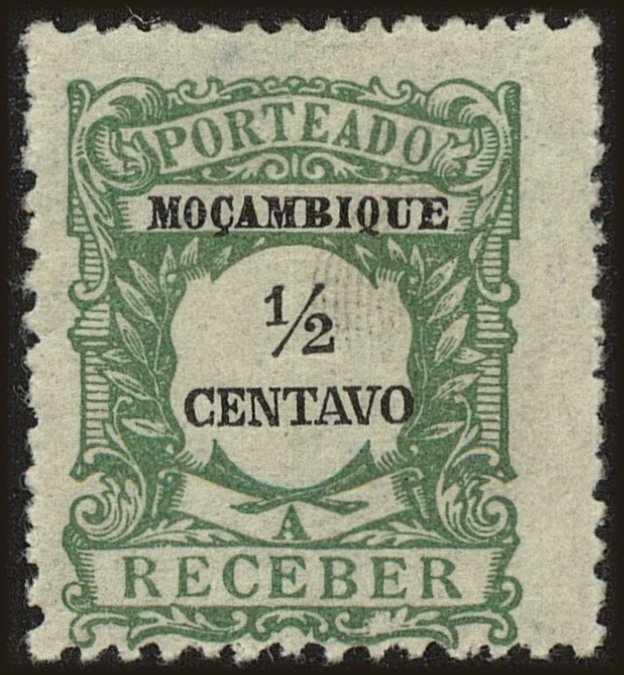 Front view of Mozambique J34 collectors stamp