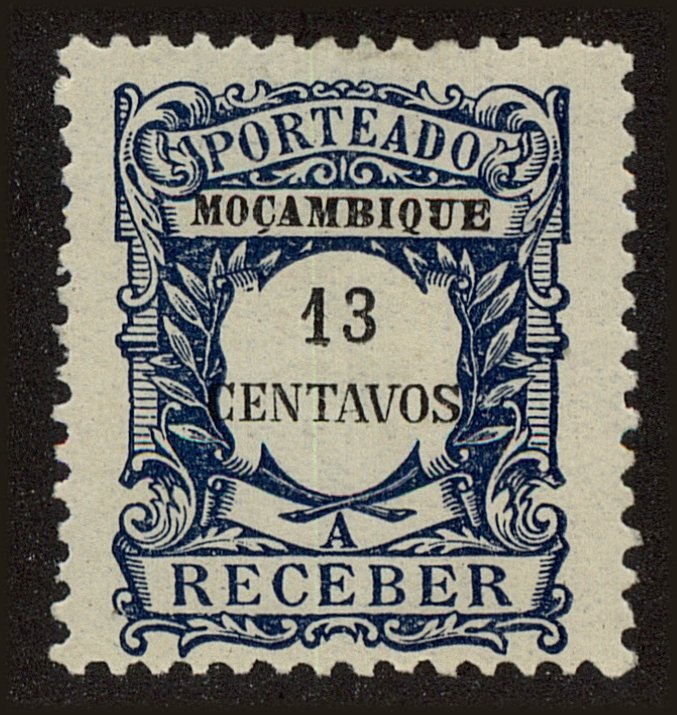 Front view of Mozambique J41 collectors stamp