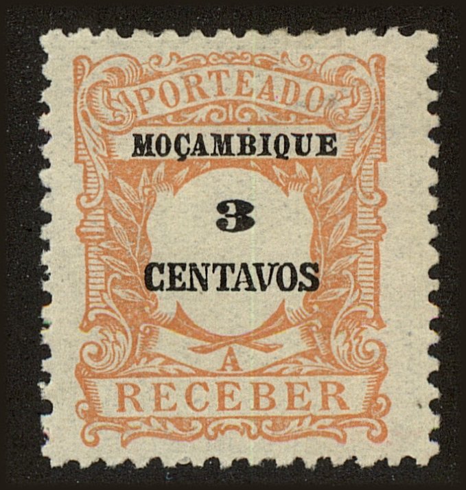 Front view of Mozambique J37 collectors stamp