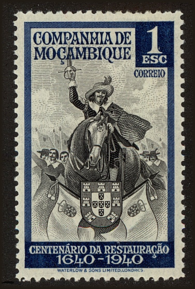 Front view of Mozambique Company 207 collectors stamp