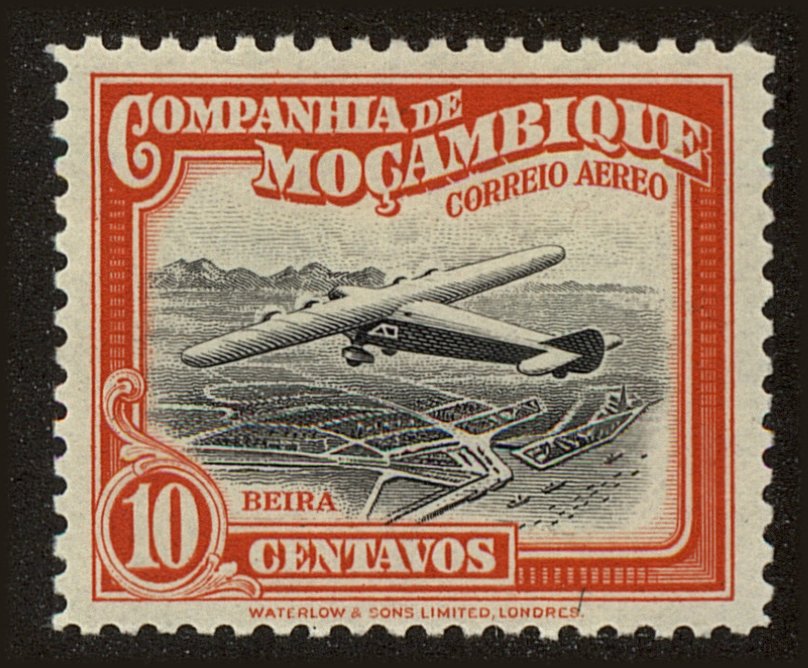 Front view of Mozambique Company C2 collectors stamp