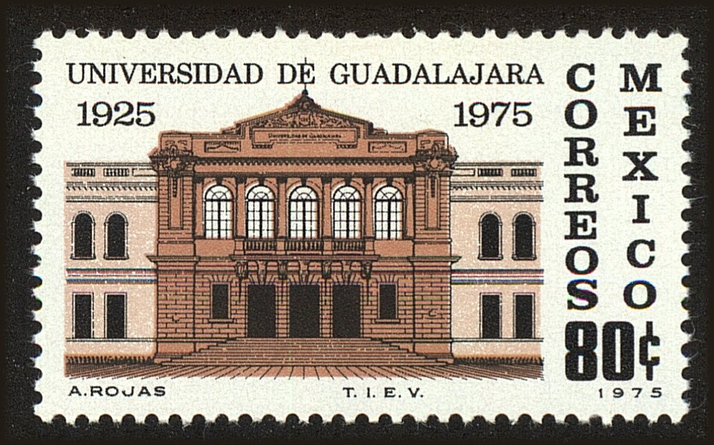 Front view of Mexico 1107 collectors stamp