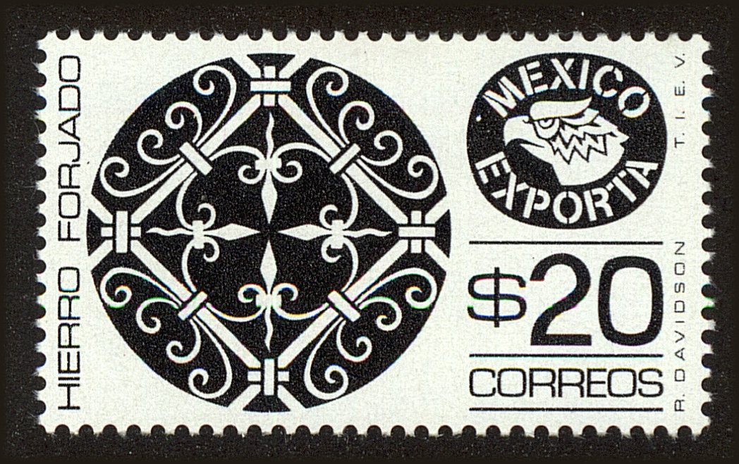 Front view of Mexico 1127 collectors stamp