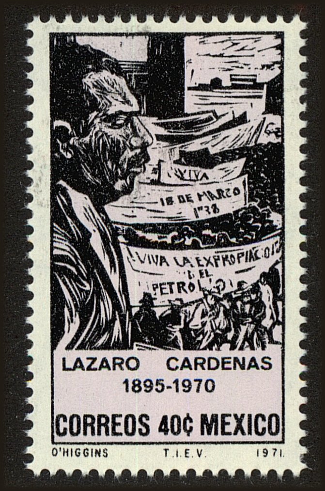 Front view of Mexico 1035 collectors stamp