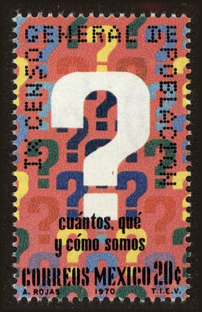 Front view of Mexico 1024 collectors stamp