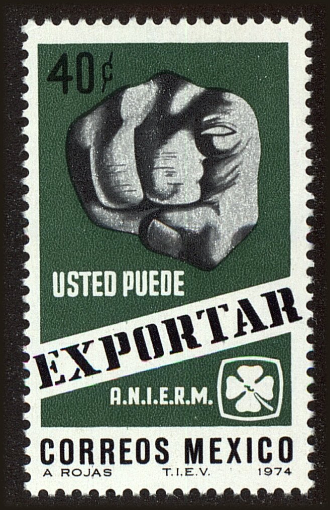 Front view of Mexico 1057 collectors stamp