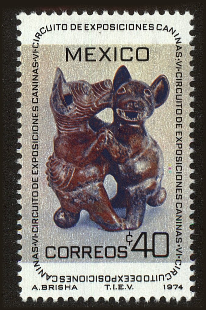 Front view of Mexico 1062 collectors stamp
