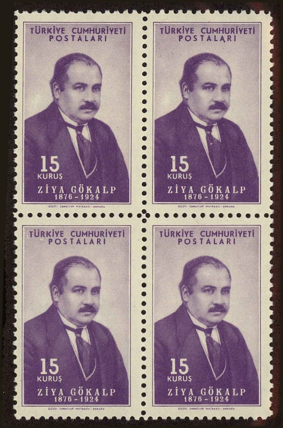 Front view of Turkey 1138 collectors stamp