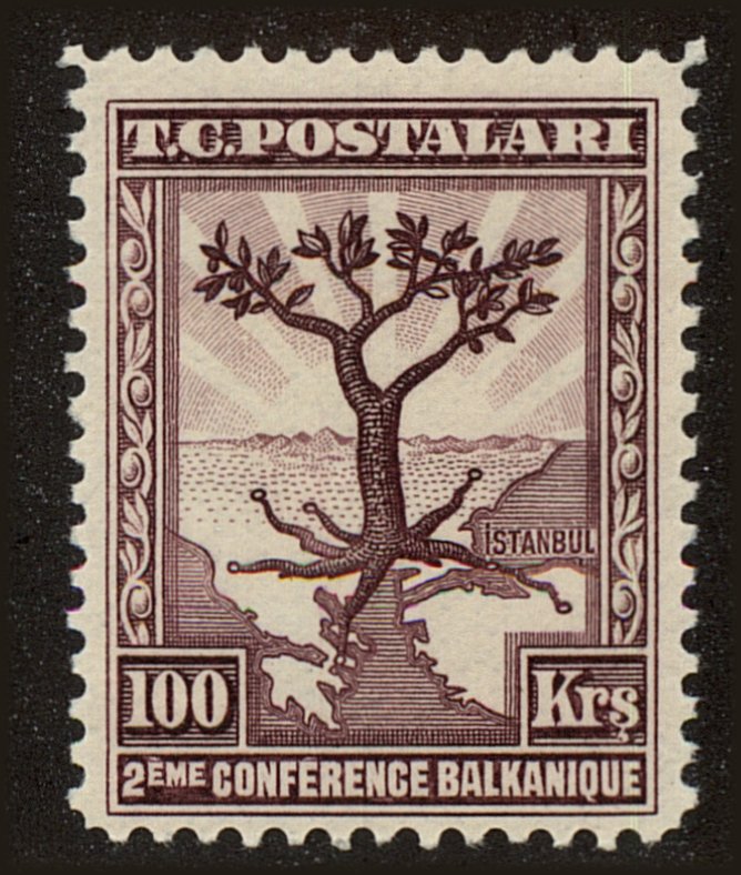 Front view of Turkey 736 collectors stamp
