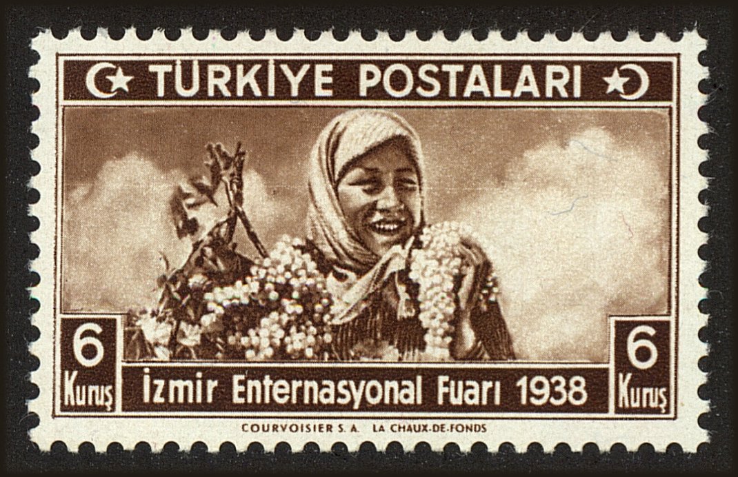 Front view of Turkey 794 collectors stamp