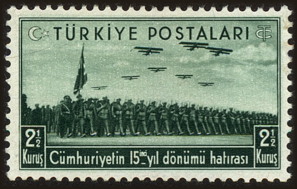 Front view of Turkey 805 collectors stamp