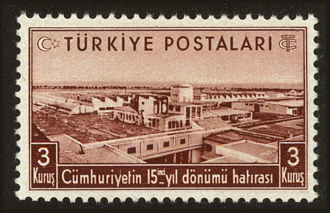 Front view of Turkey 806 collectors stamp