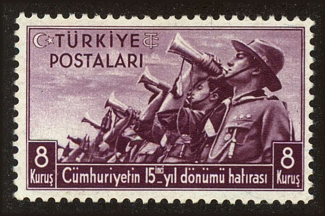 Front view of Turkey 809 collectors stamp