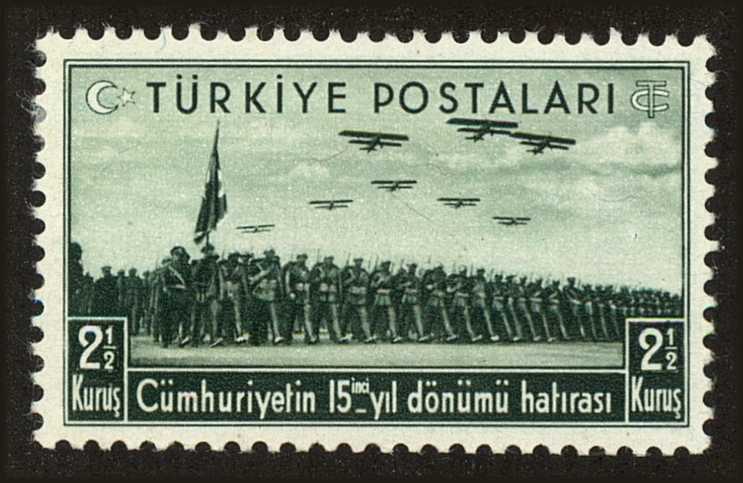 Front view of Turkey 805 collectors stamp